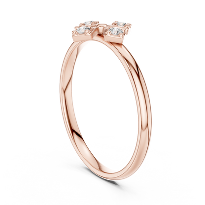 Geometric Round Lab Diamond Engagement Ring - View 6