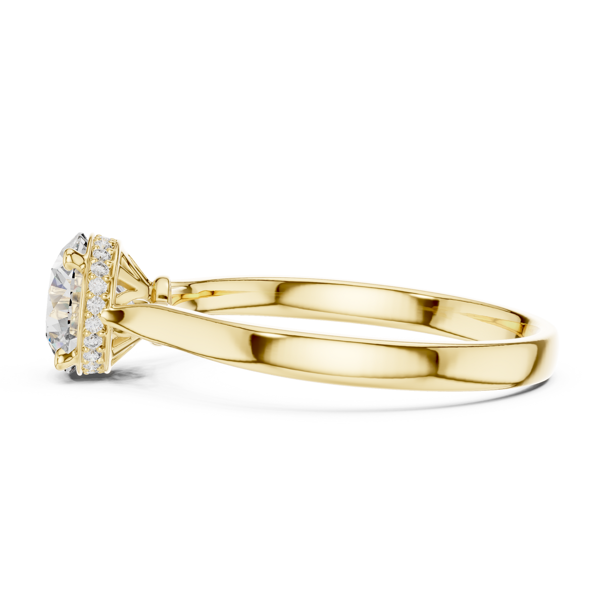 delicate round cut lab diamond solitaire engagement ring - view 2