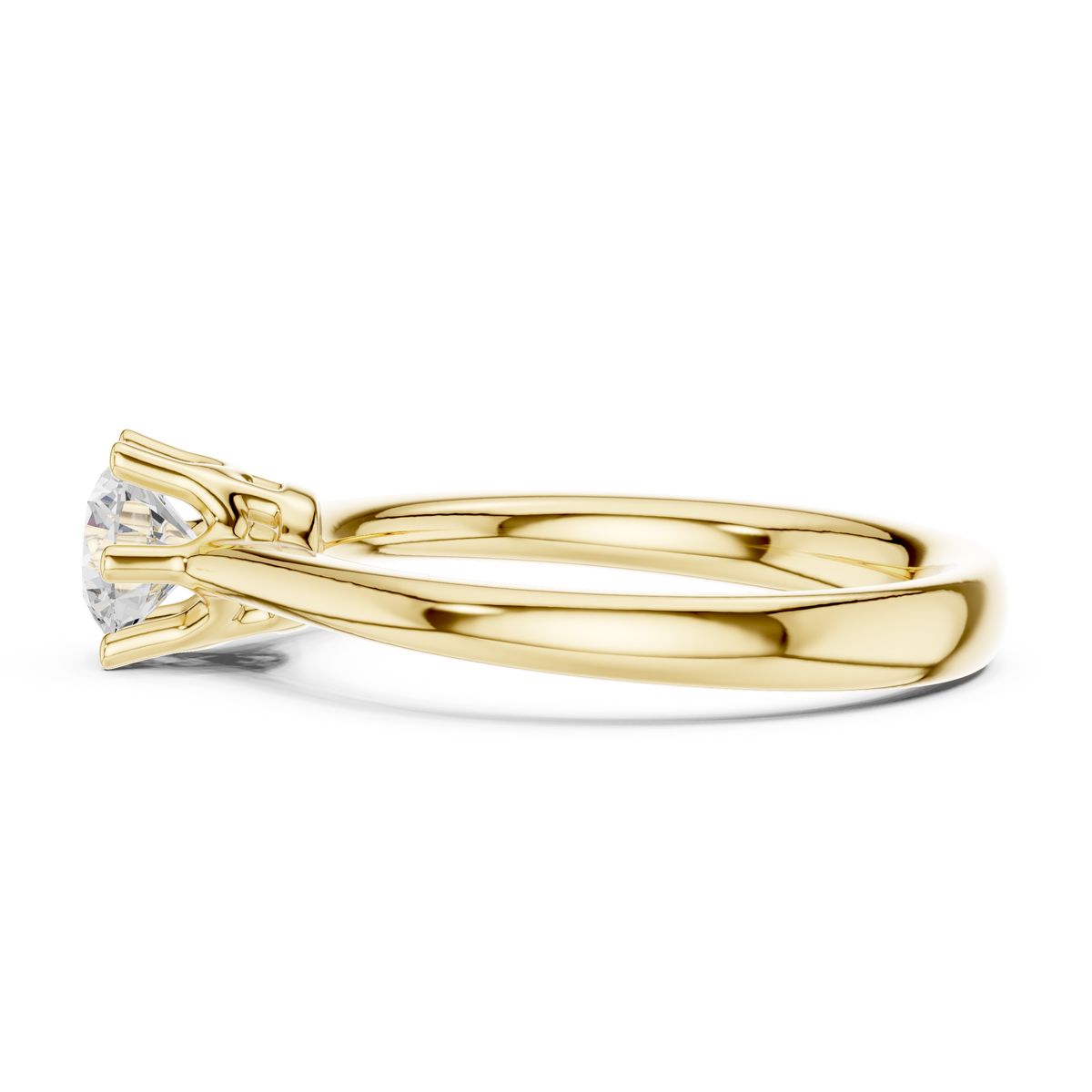 round cut lab diamond delicate solitaire engagement ring - view 8