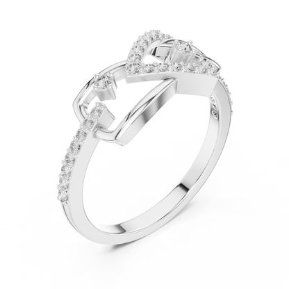 Open Trillion Shape Pave Lab Diamond Wedding Ring - View 8