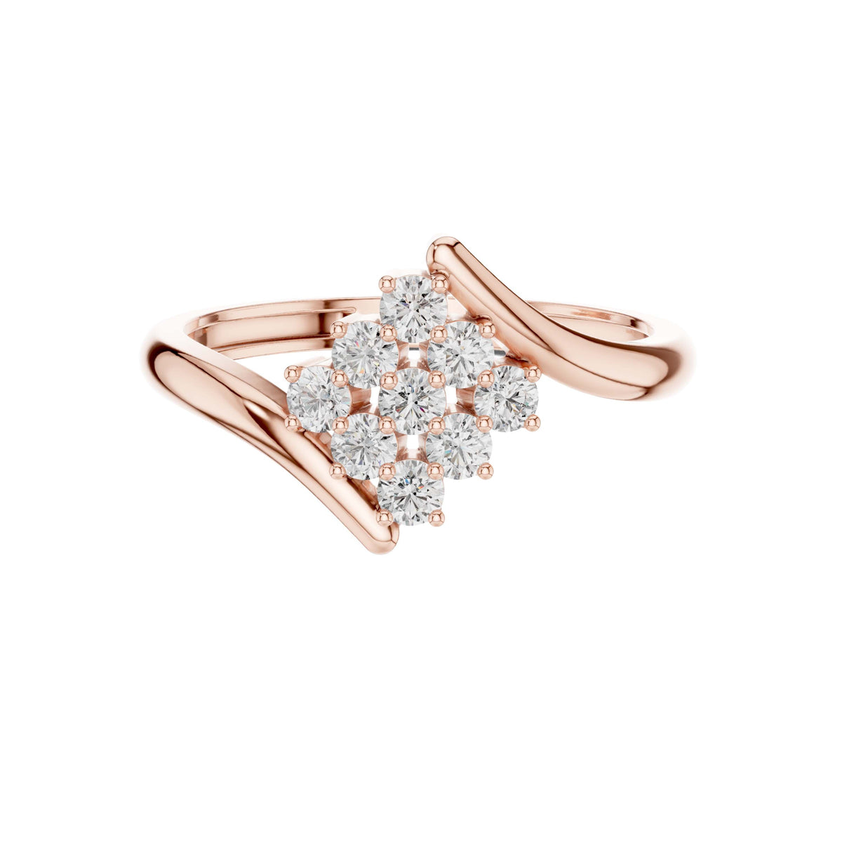 blossom round cut lab diamond ring - view 2