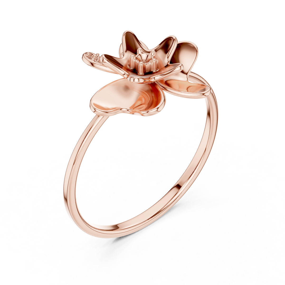floral lab diamond statement promise ring - view 3