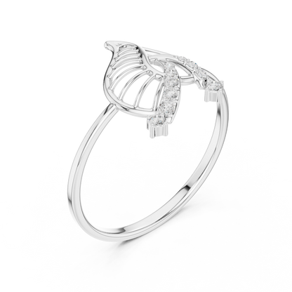 Nature-Inspired Moissanite Diamond Statement Delicate Ring - View 4
