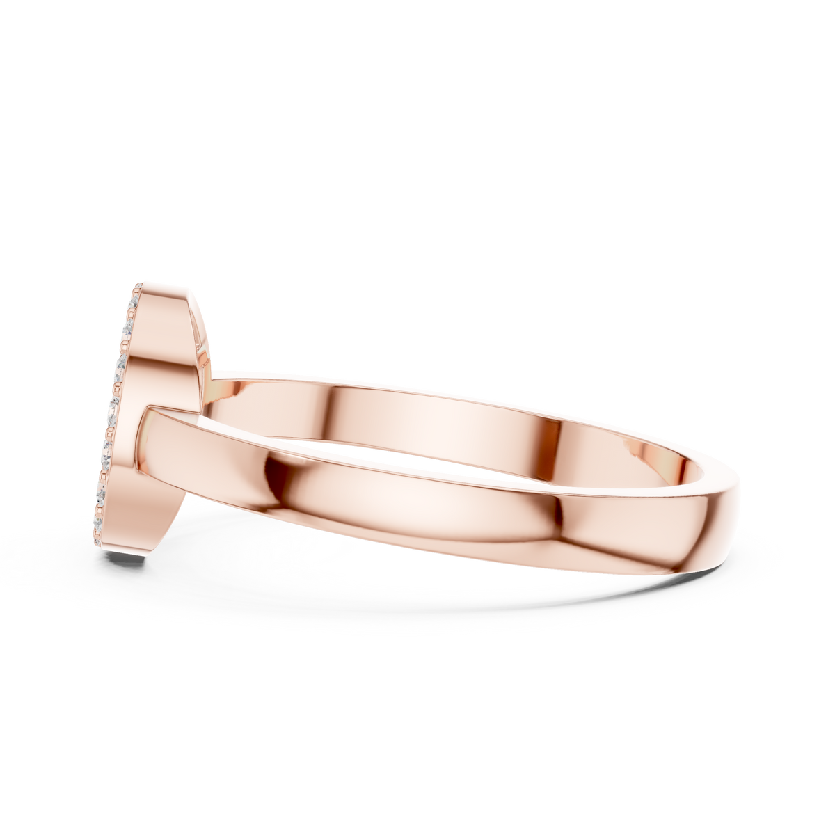 Round Pave Diamond Statement Lab Diamond Ring - View 9