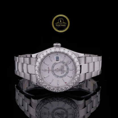 Men’s Fashion Watch Ivevar Bling Quartz with Lab Grown Sparkle