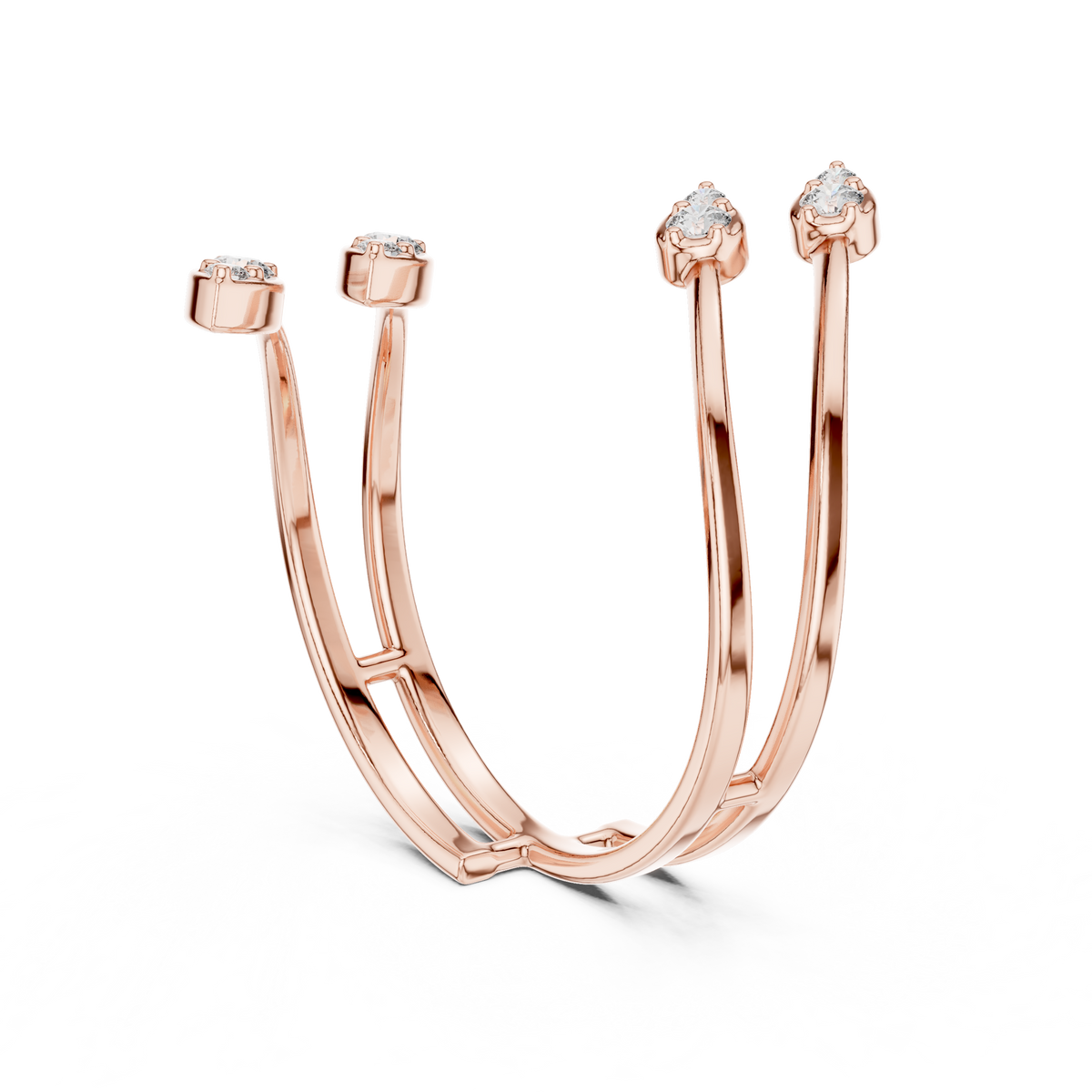 Round Lab Diamond Wrap Promise Ring - View 9