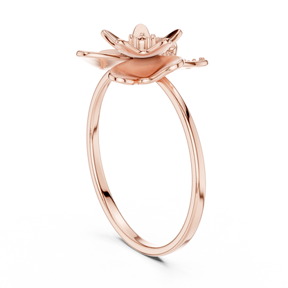Floral Lab Diamond Statement Promise Ring - View 6