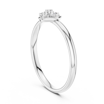 Vintage Round Lab Diamond Cluster Delicate Ring - View 7
