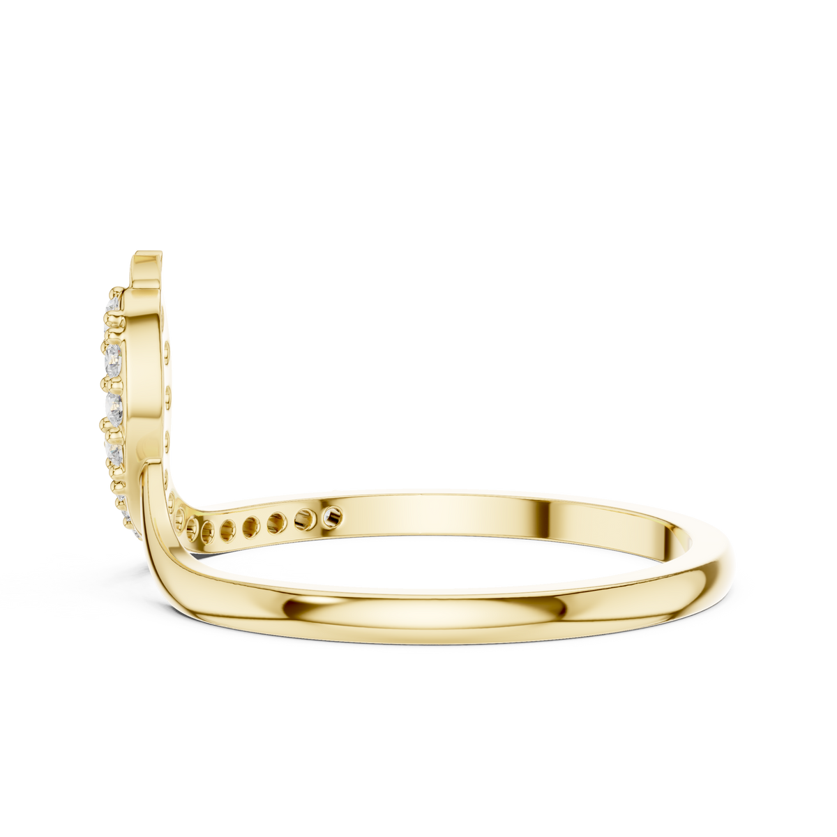 Snake Bypass Round Cut Lab Diamond Ring - View 7