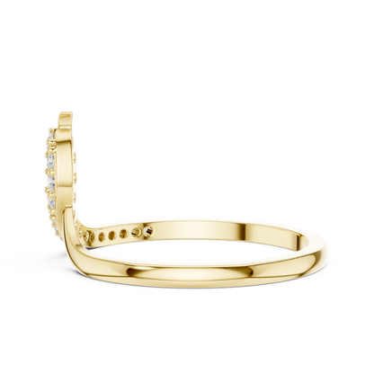 Snake Bypass Round Cut Lab Diamond Ring - View 7