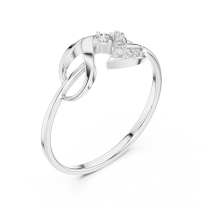 Elegant Interlocking Infinity Round Lab Diamond Engagement Ring - View 4