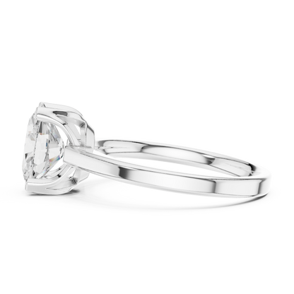 Exquisite Oval Cut Moissanite Diamond Solitaire Ring - View 9