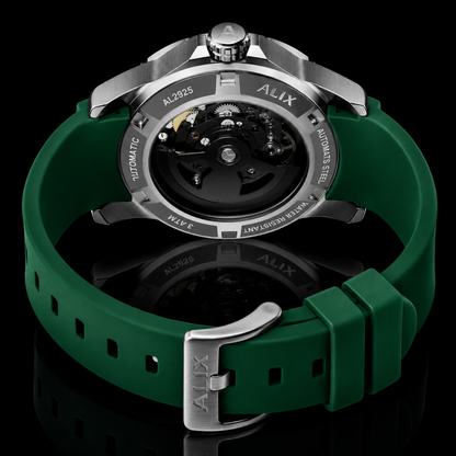 Emerald Green Skeleton Automatic Watch Premium Mechanical Statement Timepiece - View 4