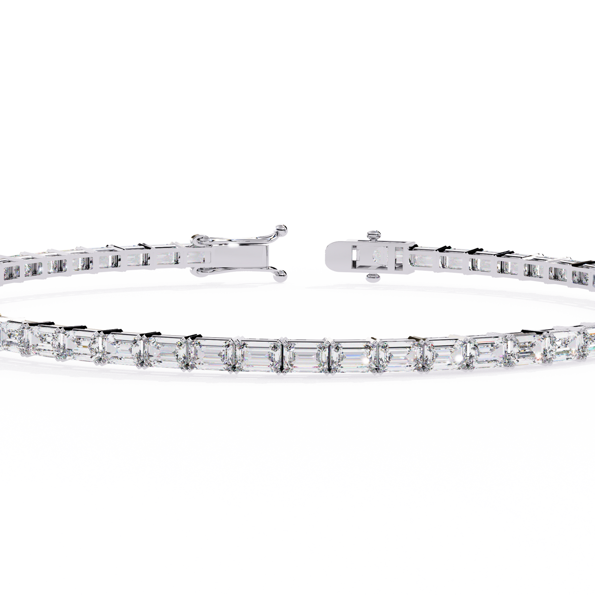 Emerald Lab Diamond Tennis Bracelet A Modern Masterpiece of Sparkle - View 10