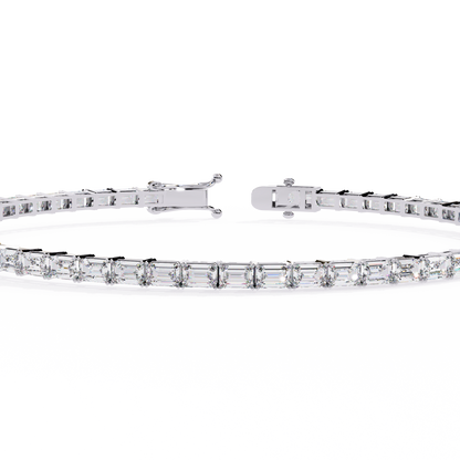 Emerald Lab Diamond Tennis Bracelet A Modern Masterpiece of Sparkle - View 10