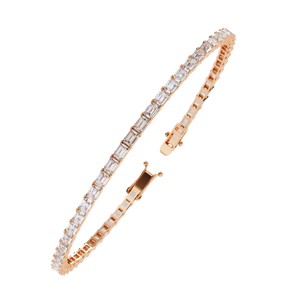 Emerald Lab Diamond Tennis Bracelet A Modern Masterpiece of Sparkle - View 3