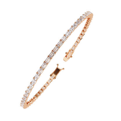 Emerald Lab Diamond Tennis Bracelet A Modern Masterpiece of Sparkle - View 3