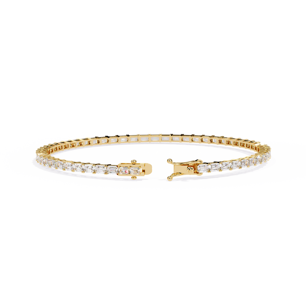 emerald lab diamond tennis bracelet a modern masterpiece of sparkle - view 5