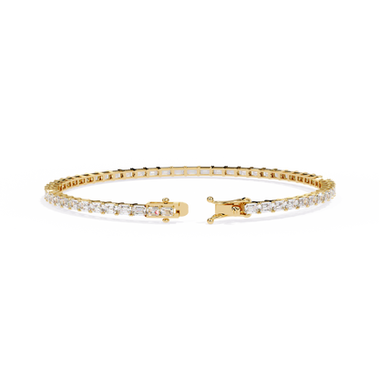 Emerald Lab Diamond Tennis Bracelet A Modern Masterpiece of Sparkle - View 5
