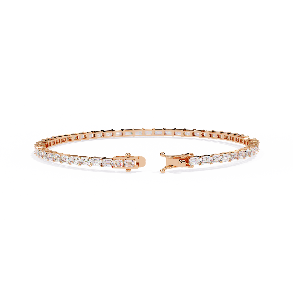 emerald lab diamond tennis bracelet a modern masterpiece of sparkle - view 6