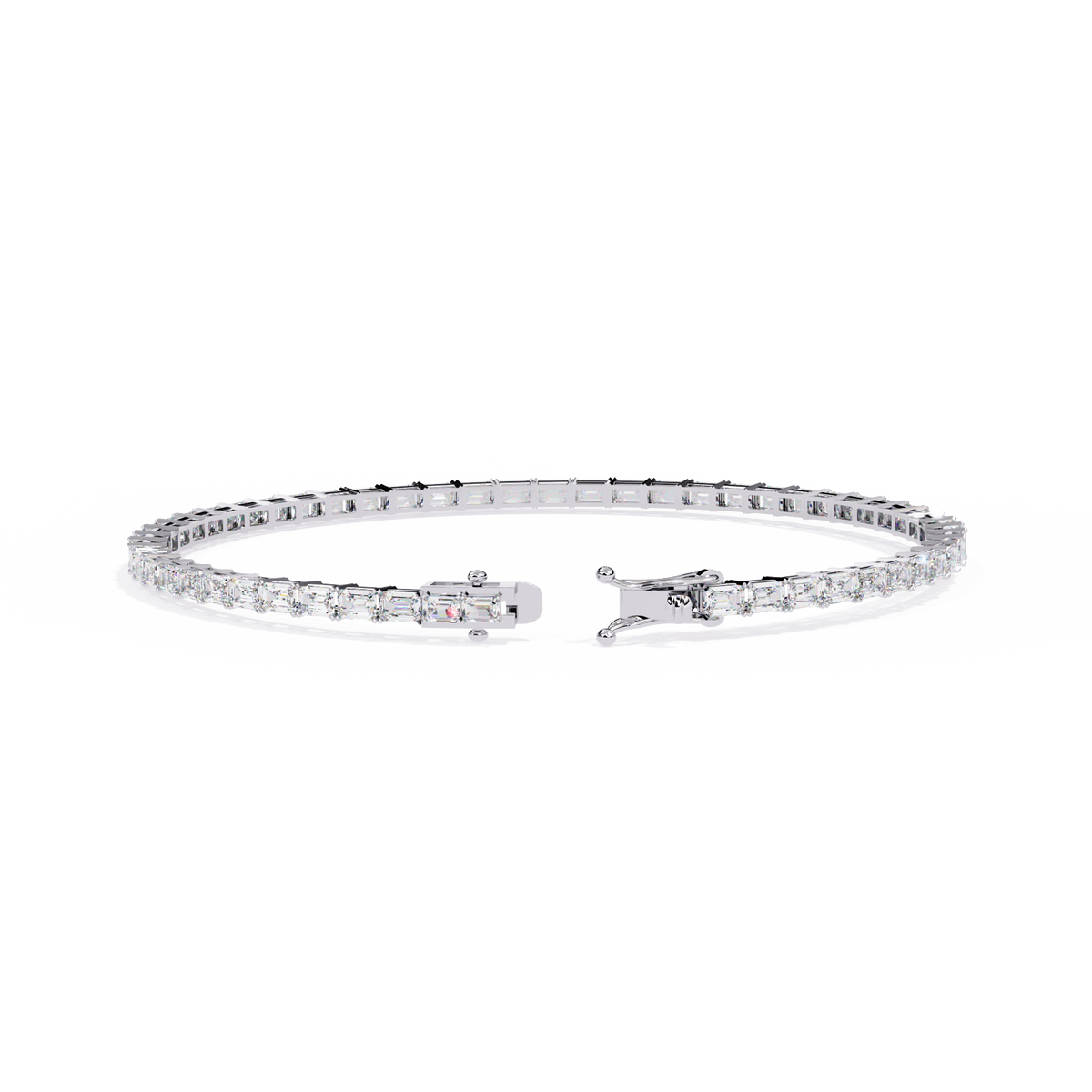 emerald lab diamond tennis bracelet a modern masterpiece of sparkle - view 7