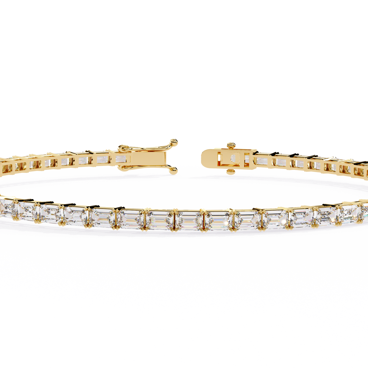 emerald lab diamond tennis bracelet a modern masterpiece of sparkle - view 8