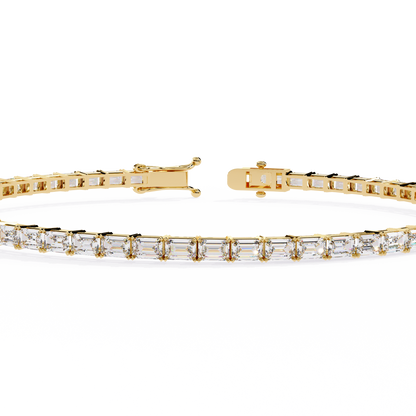 Emerald Lab Diamond Tennis Bracelet A Modern Masterpiece of Sparkle - View 8