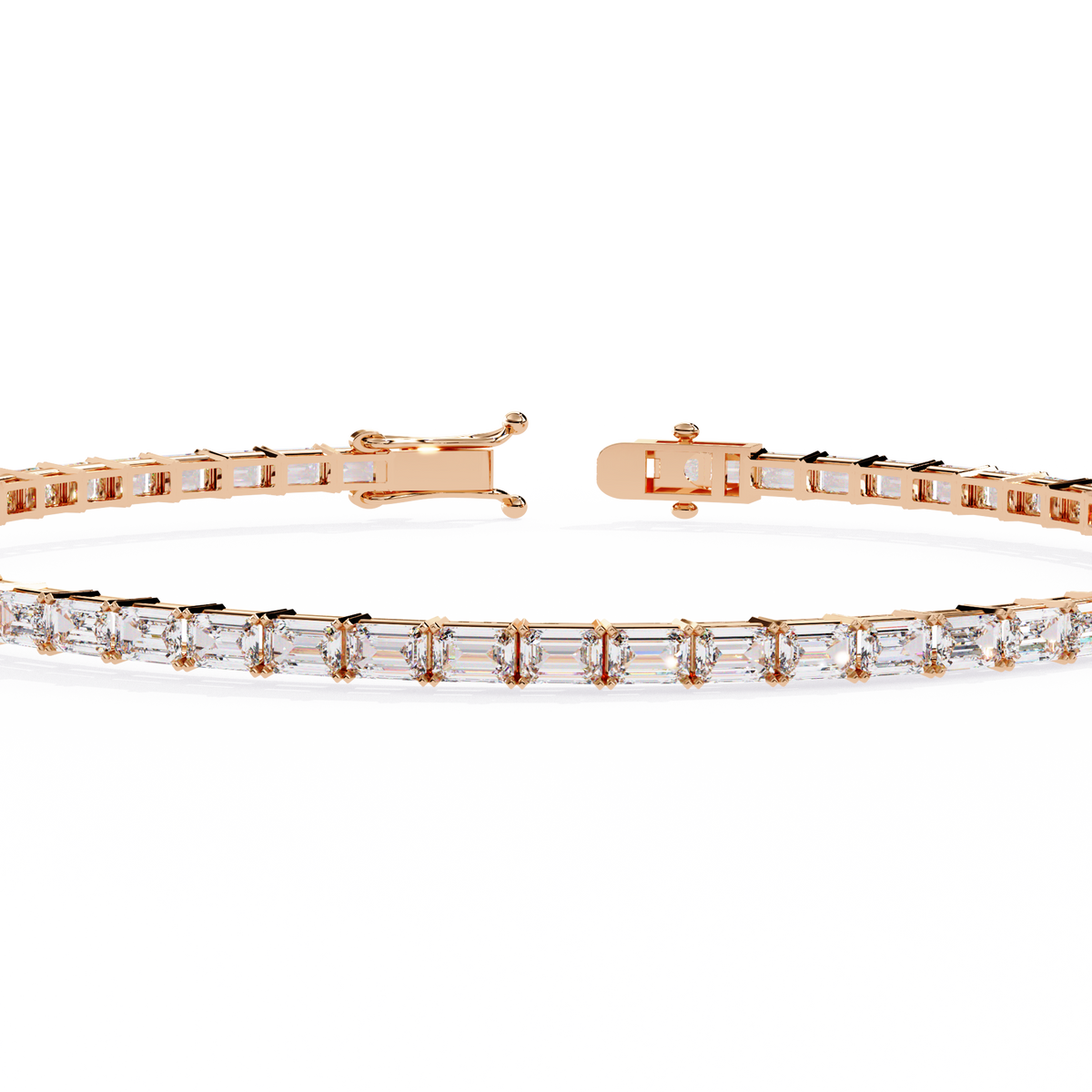 emerald lab diamond tennis bracelet a modern masterpiece of sparkle - view 9