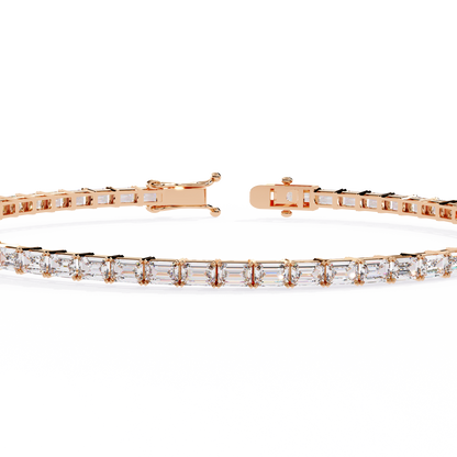 Emerald Lab Diamond Tennis Bracelet A Modern Masterpiece of Sparkle - View 9
