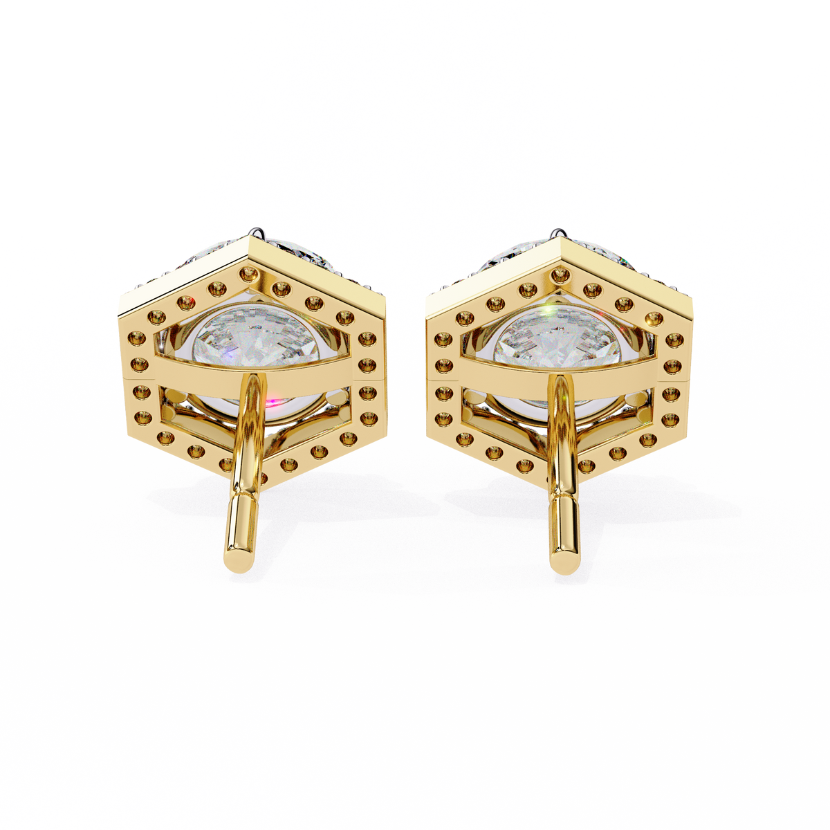 Ethical Luxury Best Lab Grown Round Cut Diamond Earring for Conscious Girl - View 10