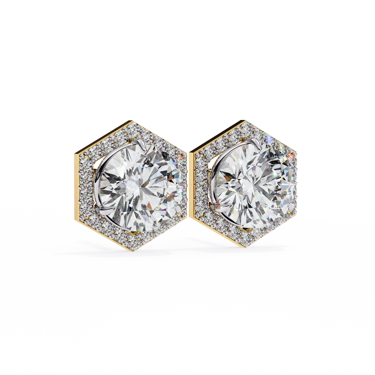 ethical luxury best lab grown round cut diamond earring for conscious girl - view 2