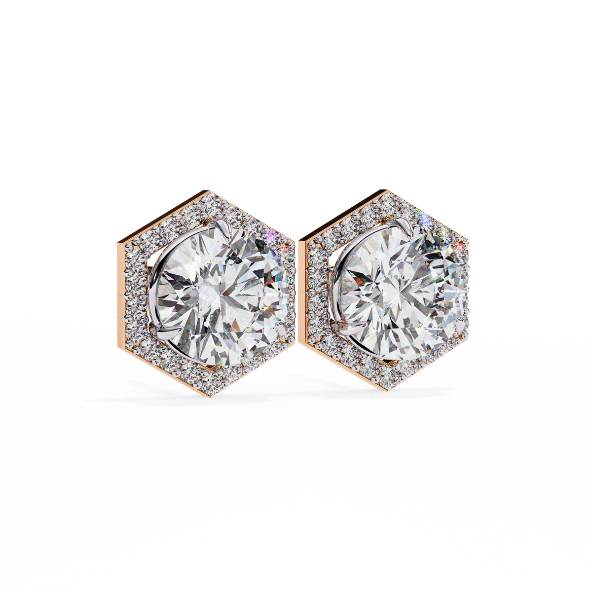 Ethical Luxury Best Lab Grown Round Cut Diamond Earring for Conscious Girl - View 3