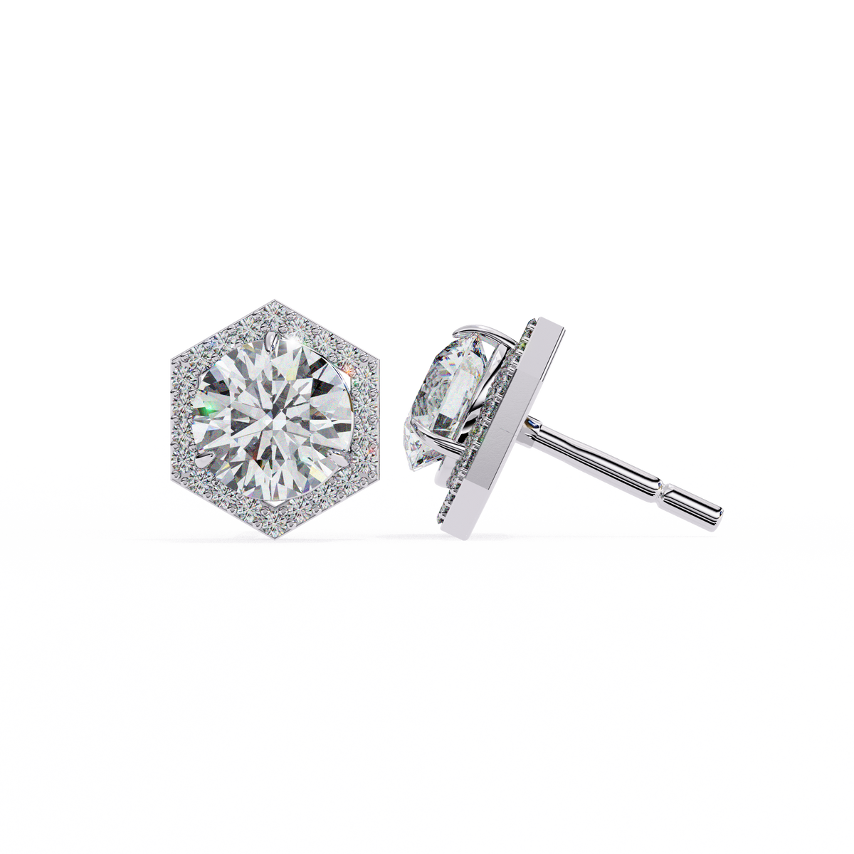 ethical luxury best lab grown round cut diamond earring for conscious girl - view 5