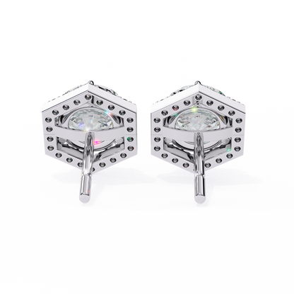 Ethical Luxury Best Lab Grown Round Cut Diamond Earring for Conscious Girl - View 8