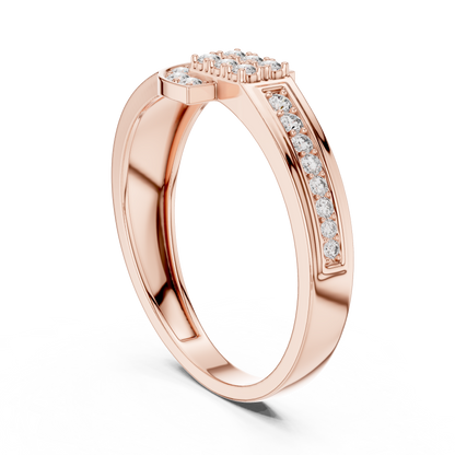Round Lab Diamond Pave Statement Engagement Ring - View 8