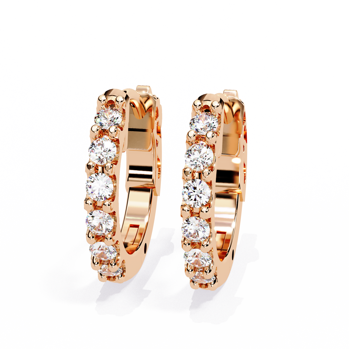 Exquisite Luxury Lab Diamond Earring Round Brilliant Cut Luxury Hoops With Elegance - View 2