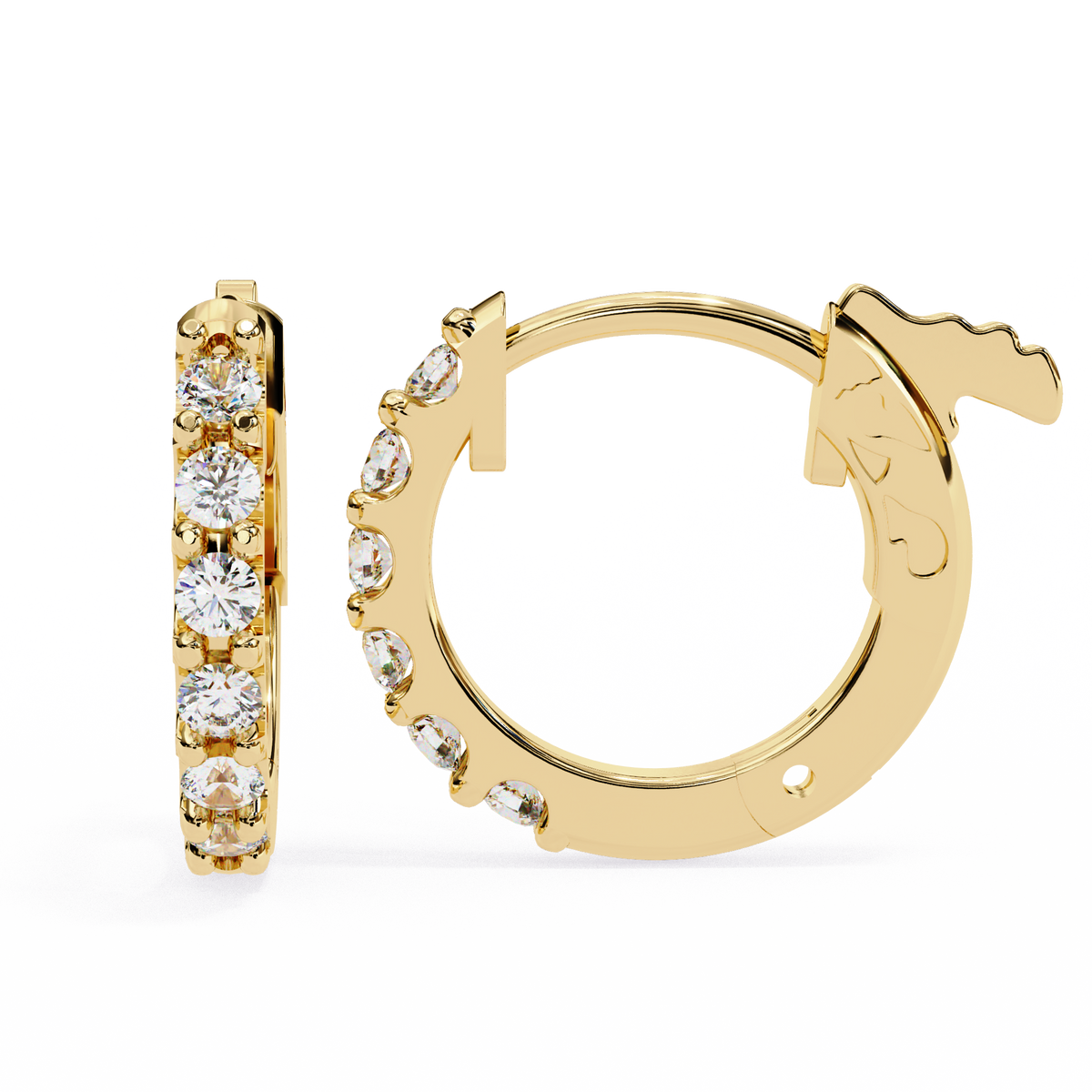 Exquisite Luxury Lab Diamond Earring Round Brilliant Cut Luxury Hoops With Elegance - View 4