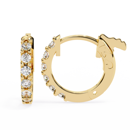 Exquisite Luxury Lab Diamond Earring Round Brilliant Cut Luxury Hoops With Elegance - View 4