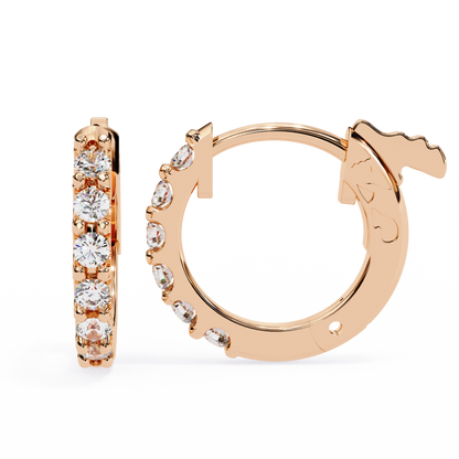 Exquisite Luxury Lab Diamond Earring Round Brilliant Cut Luxury Hoops With Elegance - View 5