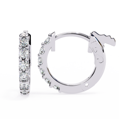 Exquisite Luxury Lab Diamond Earring Round Brilliant Cut Luxury Hoops With Elegance - View 6
