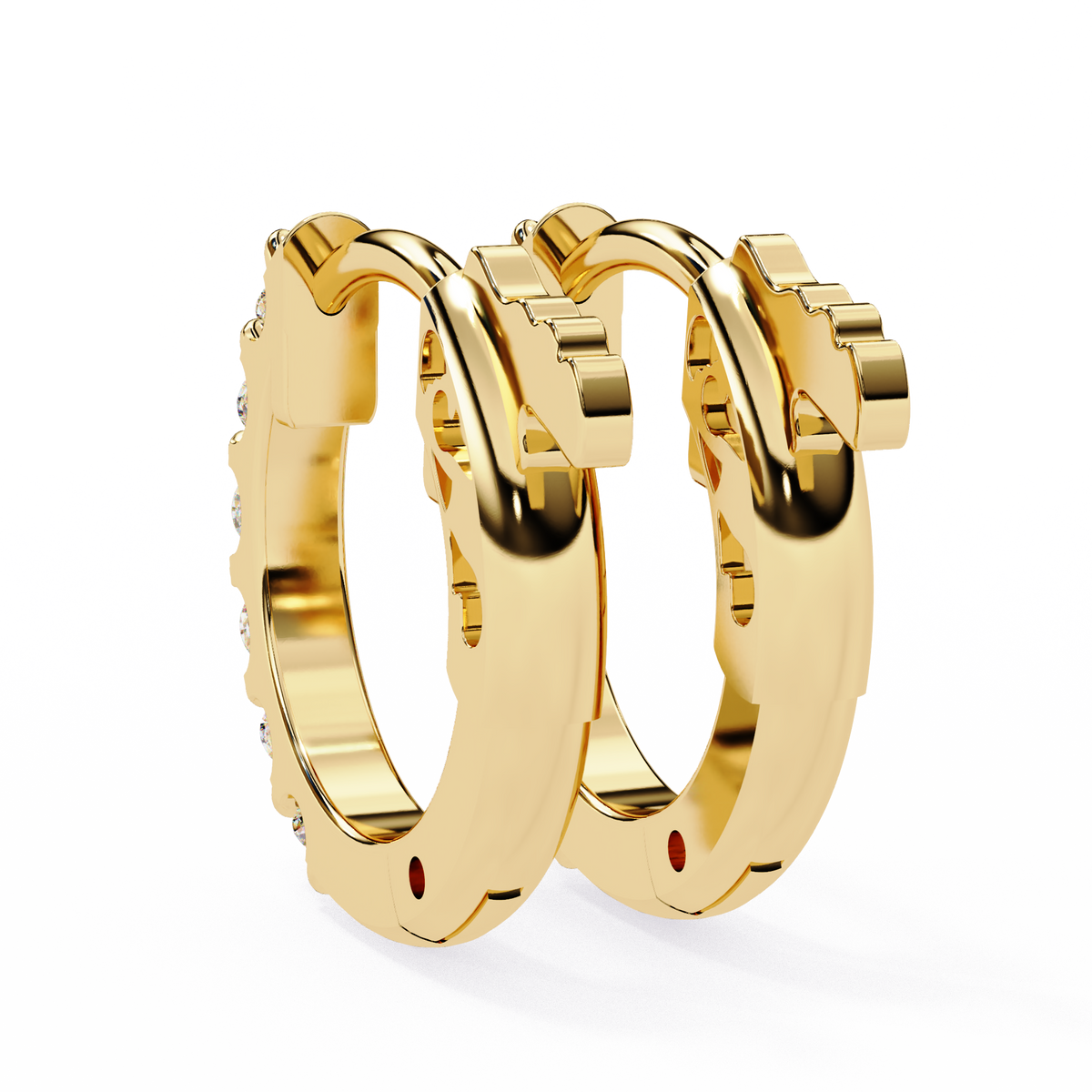 Exquisite Luxury Lab Diamond Earring Round Brilliant Cut Luxury Hoops With Elegance - View 7