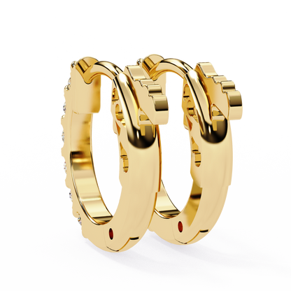 Exquisite Luxury Lab Diamond Earring Round Brilliant Cut Luxury Hoops With Elegance - View 7