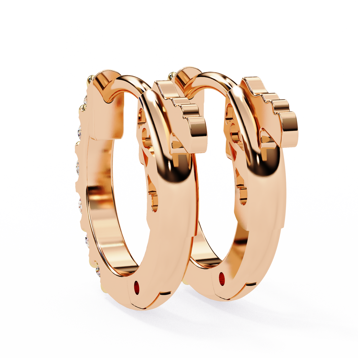 exquisite luxury lab diamond earring round brilliant cut luxury hoops with elegance - view 8