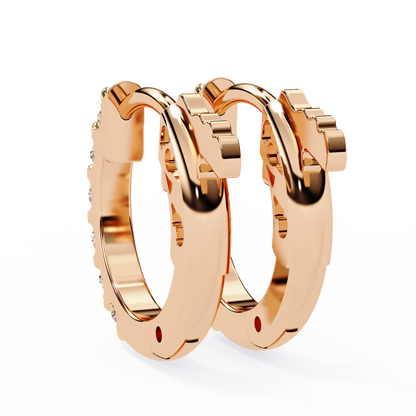 Exquisite Luxury Lab Diamond Earring Round Brilliant Cut Luxury Hoops With Elegance - View 8
