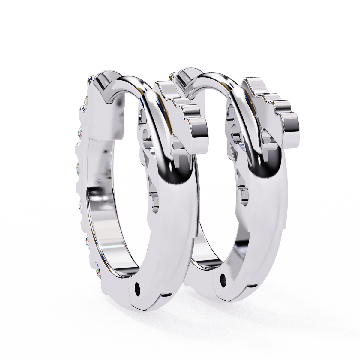 exquisite luxury lab diamond earring round brilliant cut luxury hoops with elegance - view 9