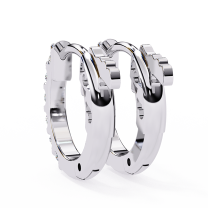 Exquisite Luxury Lab Diamond Earring Round Brilliant Cut Luxury Hoops With Elegance - View 9