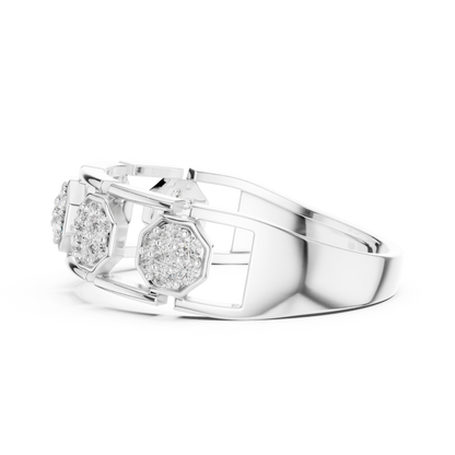Round Cut Lab Diamond Openwork Band Ring - View 12