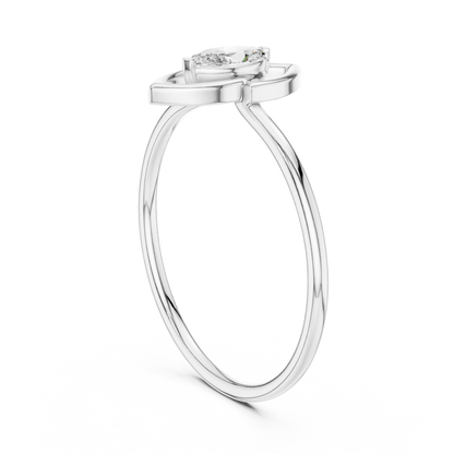 Minimalist Marquise Solitaire Lab Diamond Ring - View 12