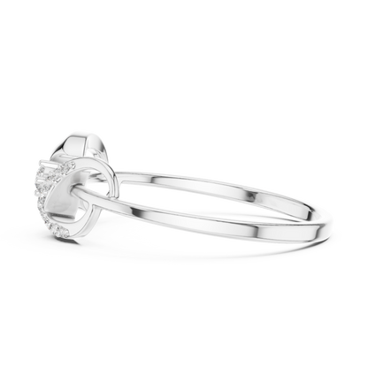 Elegant Interlocking Infinity Round Lab Diamond Engagement Ring - View 10