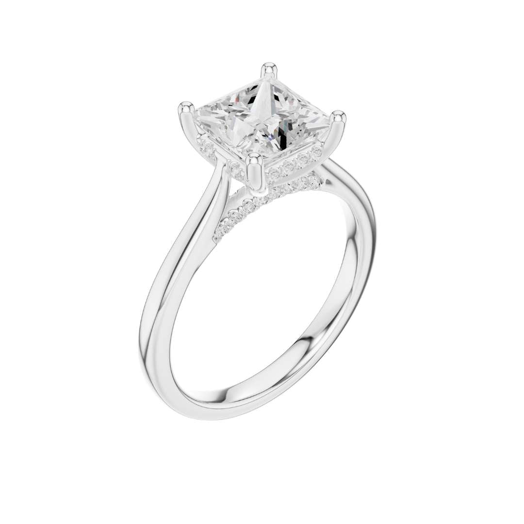 classic princess cut lab diamond solitaire ring - view 6